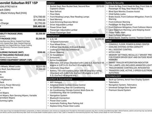 New 2026 Chevrolet Suburban RST w/ RST Capability Package image 5