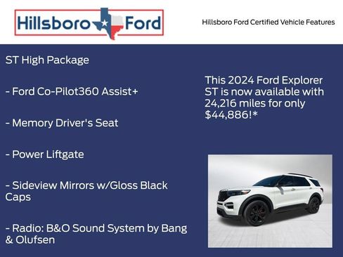 Certified 2024 Ford Explorer ST w/ Equipment Group 401A AWD/4WD image 17