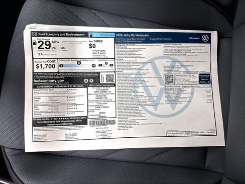 New 2026 Volkswagen Jetta GLI Autobahn FWD image 14