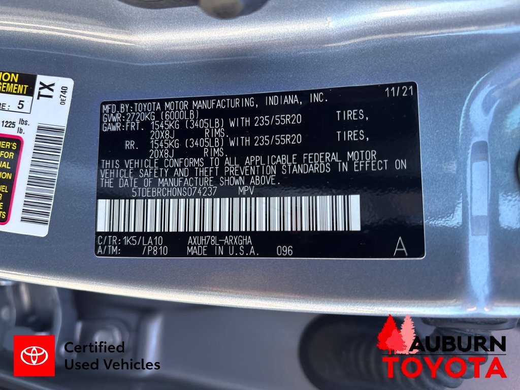 Certified 2022 Toyota Highlander Platinum AWD/4WD image 29