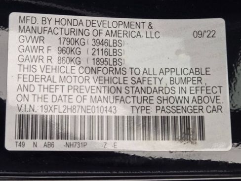 Used 2022 Honda Civic Sport image 33