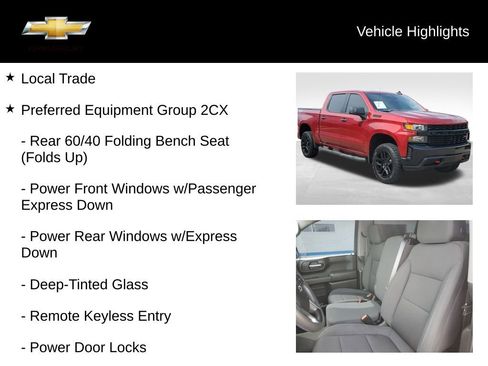 Certified 2021 Chevrolet Silverado 1500 Custom Trail Boss w/ Safety Confidence Package AWD/4WD image 18