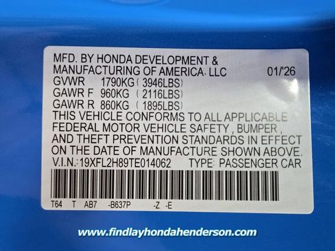 Certified 2026 Honda Civic Sport image 13