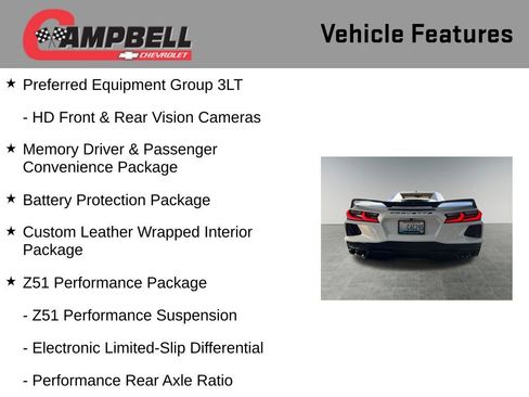 Used 2022 Chevrolet Corvette Stingray Premium Conv w/ Z51 Performance Package image 21