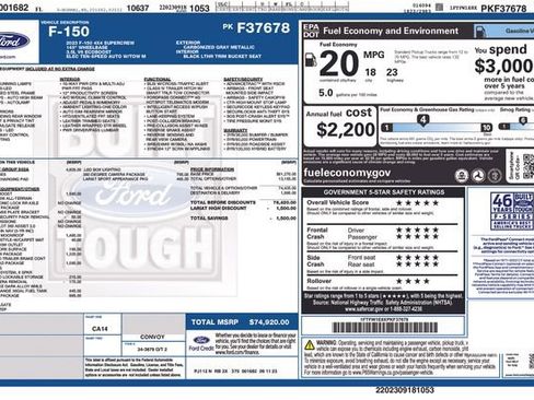 Used 2023 Ford F150 Lariat w/ Equipment Group 502A High image 2