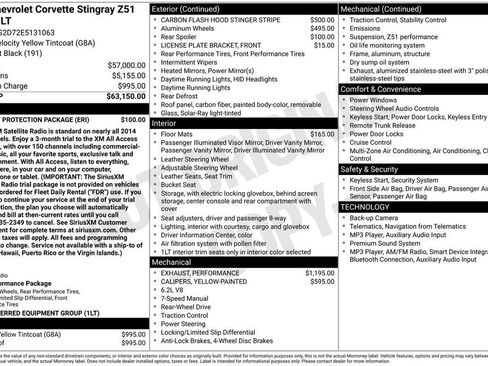 Used 2014 Chevrolet Corvette Stingray Coupe w/ Battery Protection Package RWD image 3