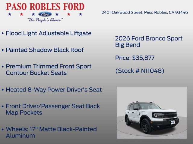 New 2026 Ford Bronco Sport Big Bend w/ Convenience Package AWD/4WD image 18