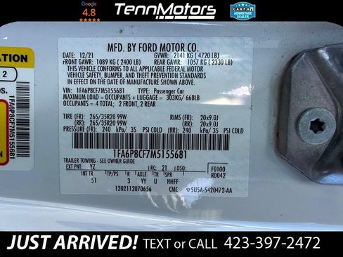 Used 2021 Ford Mustang GT Premium w/ Equipment Group 401A RWD image 20