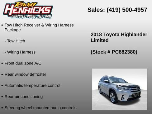 Used 2018 Toyota Highlander Limited AWD/4WD image 12