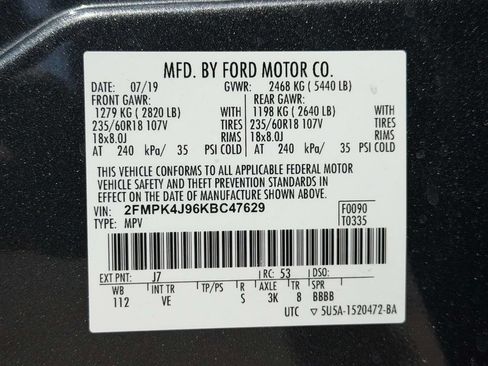 Used 2019 Ford Edge SEL w/ Equipment Group 201A AWD/4WD image 34