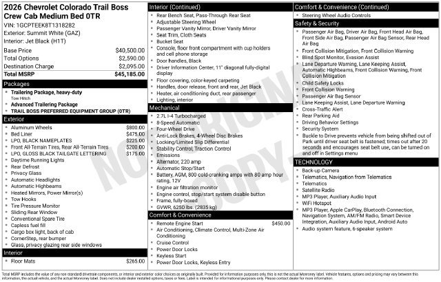 New 2026 Chevrolet Colorado Trail Boss AWD/4WD image 26