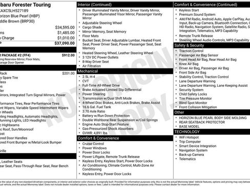 Used 2020 Subaru Forester Touring w/ Popular Package #2 image 45