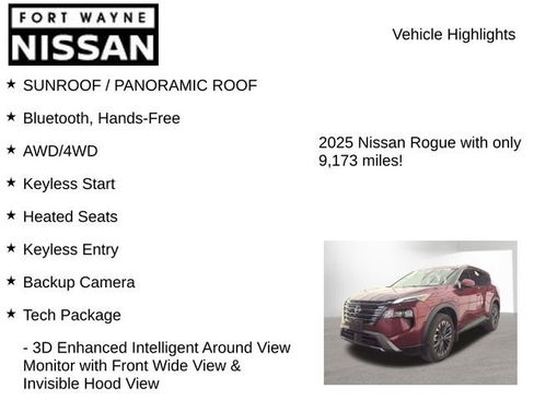 Used 2025 Nissan Rogue SL w/ Tech Package AWD/4WD image 8
