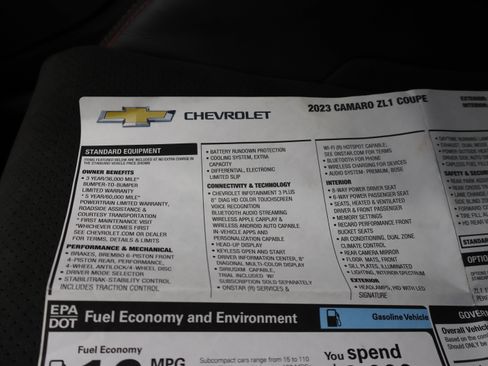 Used 2023 Chevrolet Camaro ZL1 RWD image 58