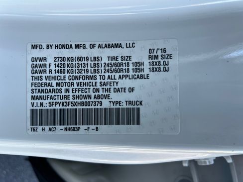 Used 2017 Honda Ridgeline RTL image 39