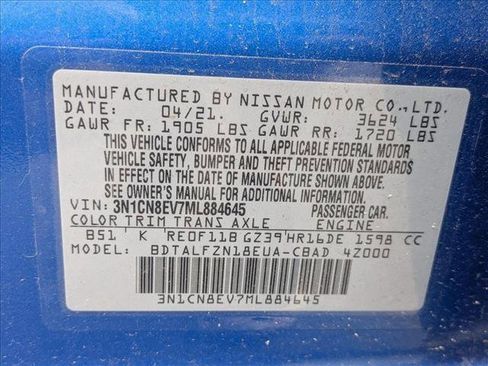 Used 2021 Nissan Versa SV image 19