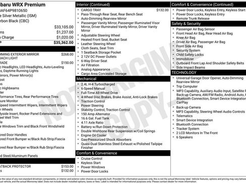 Certified 2023 Subaru WRX Premium AWD/4WD image 2
