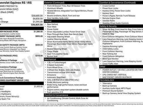 Used 2022 Chevrolet Equinox RS w/ RS Leather Package FWD image 29