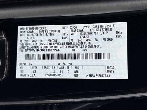 Used 2020 Ford F150 Raptor w/ Equipment Group 802A Luxury AWD/4WD image 39