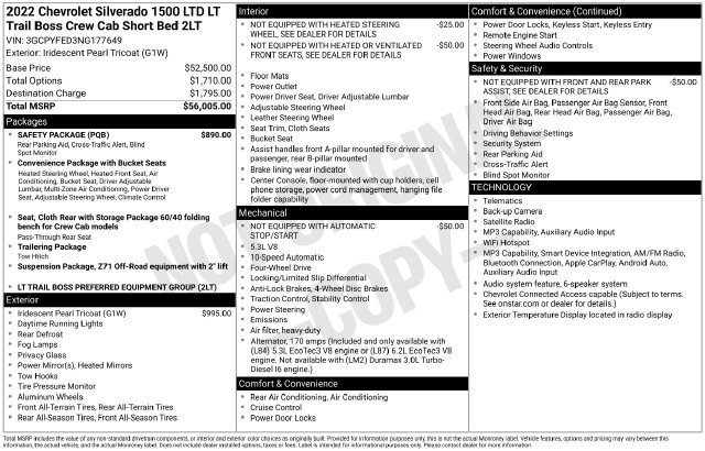 Used 2022 Chevrolet Silverado 1500 LT Trail Boss w/ Safety Package AWD/4WD image 26
