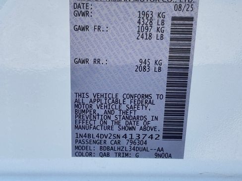 New 2025 Nissan Altima 2.5 SV w/ SV Special Edition Package image 28