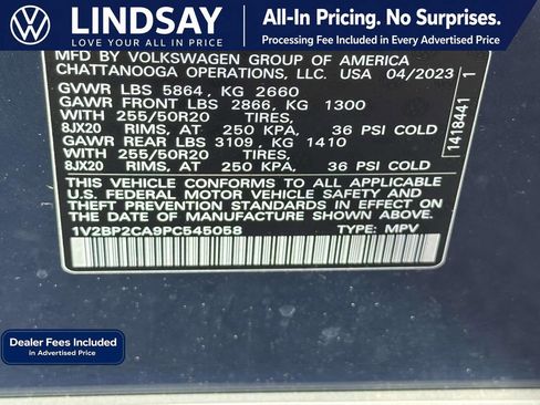 Certified 2023 Volkswagen Atlas SEL AWD/4WD image 28