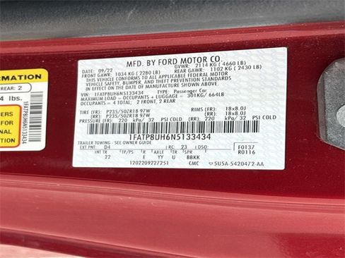 Used 2022 Ford Mustang Convertible w/ Equipment Group 101A image 11