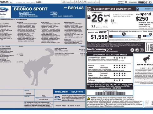 Used 2021 Ford Bronco Sport Big Bend w/ Big Bend Package (96B) image 20