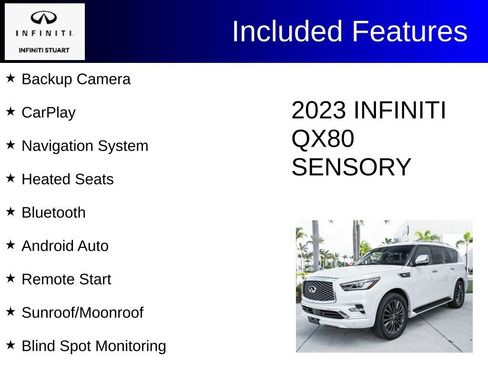 Certified 2023 INFINITI QX80 Sensory w/ Cargo Package AWD/4WD image 3