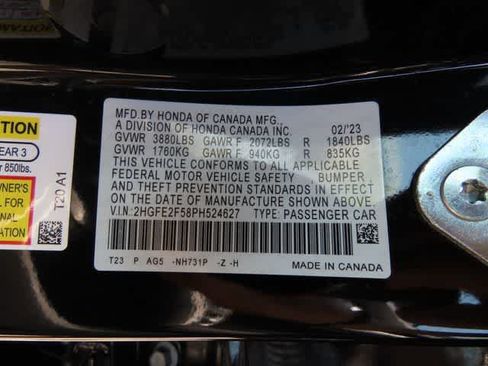 Certified 2023 Honda Civic Sport image 25