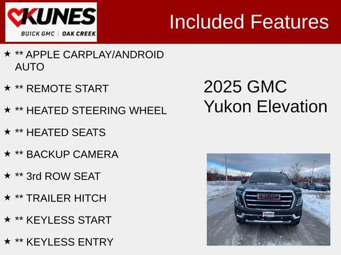 Used 2025 GMC Yukon Elevation w/ LPO, Floor Liner Package image 2