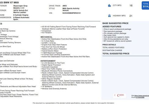 Used 2023 BMW X7 M60i w/ Executive Package image 3