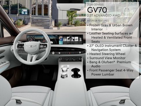 New 2026 Genesis GV70 2.5T Advanced w/ G1 Accessory Package AWD/4WD image 21