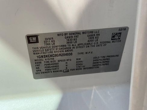 Used 2016 Chevrolet Tahoe LTZ AWD/4WD image 32