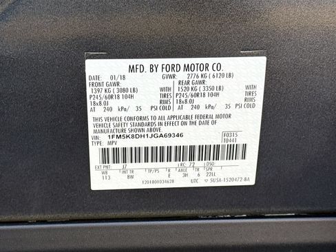 Used 2018 Ford Explorer XLT AWD/4WD image 34