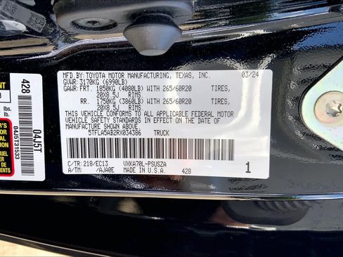Used 2024 Toyota Tundra SR5 w/ SR5 Premium Package RWD image 33
