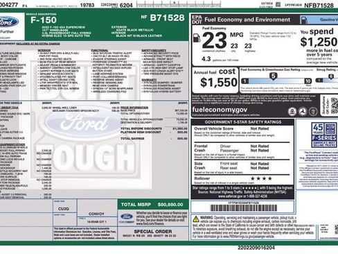 Certified 2022 Ford F150 Platinum w/ Equipment Group 701A High AWD/4WD image 13