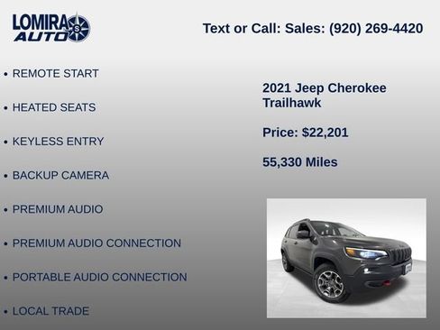 Used 2021 Jeep Cherokee Trailhawk w/ Sun, Sound & Nav Group AWD/4WD image 21