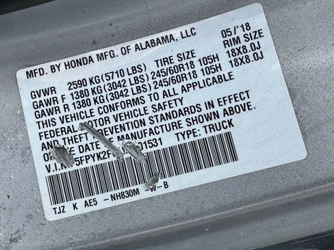 Used 2019 Honda Ridgeline RTL-T image 33