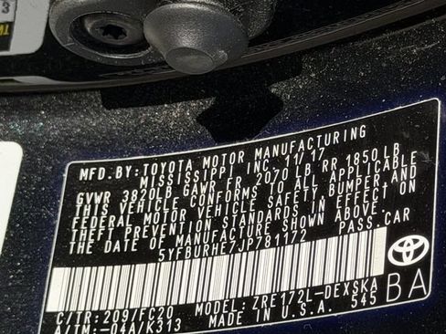 Used 2018 Toyota Corolla SE FWD image 9
