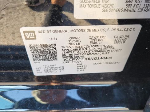 Used 2022 Chevrolet Silverado 1500 Custom Trail Boss w/ LPO, Dark Essentials Package image 33