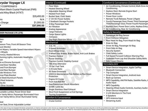 Used 2023 Chrysler Voyager LX FWD image 7