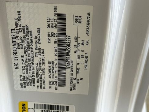 Certified 2021 Ford Mustang Shelby GT500 w/ Technology Package image 33