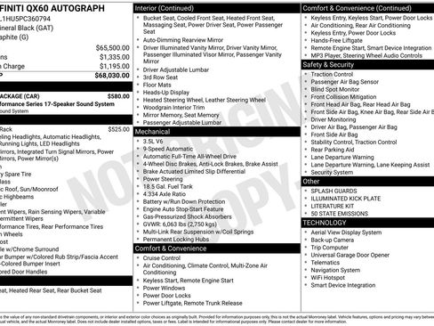 Used 2023 INFINITI QX60 Autograph w/ Cargo Package image 41