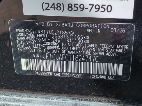 New 2026 Subaru Impreza 2.0i Sport AWD/4WD image 34