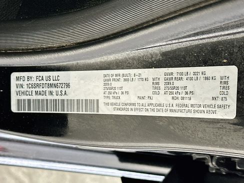 Used 2021 RAM 1500 Laramie w/ Sport Appearance Package AWD/4WD image 36