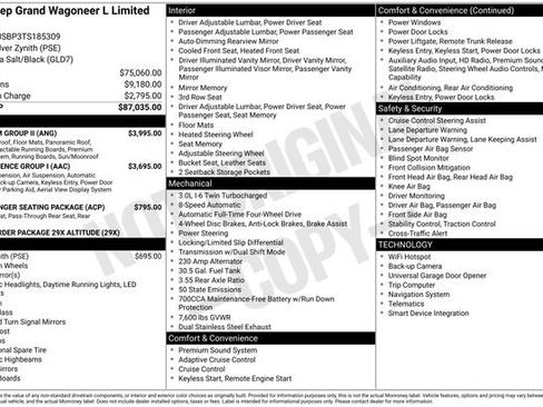 New 2026 Jeep Grand Wagoneer L Limited w/ Premium Group II AWD/4WD image 2