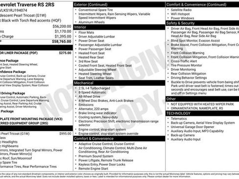 Used 2024 Chevrolet Traverse RS w/ LPO, Floor Liner Package AWD/4WD image 15