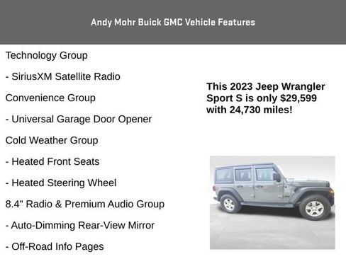 Used 2023 Jeep Wrangler Sport S image 15