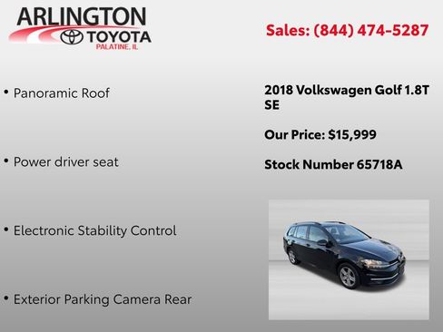 Used 2018 Volkswagen Golf SE FWD image 2